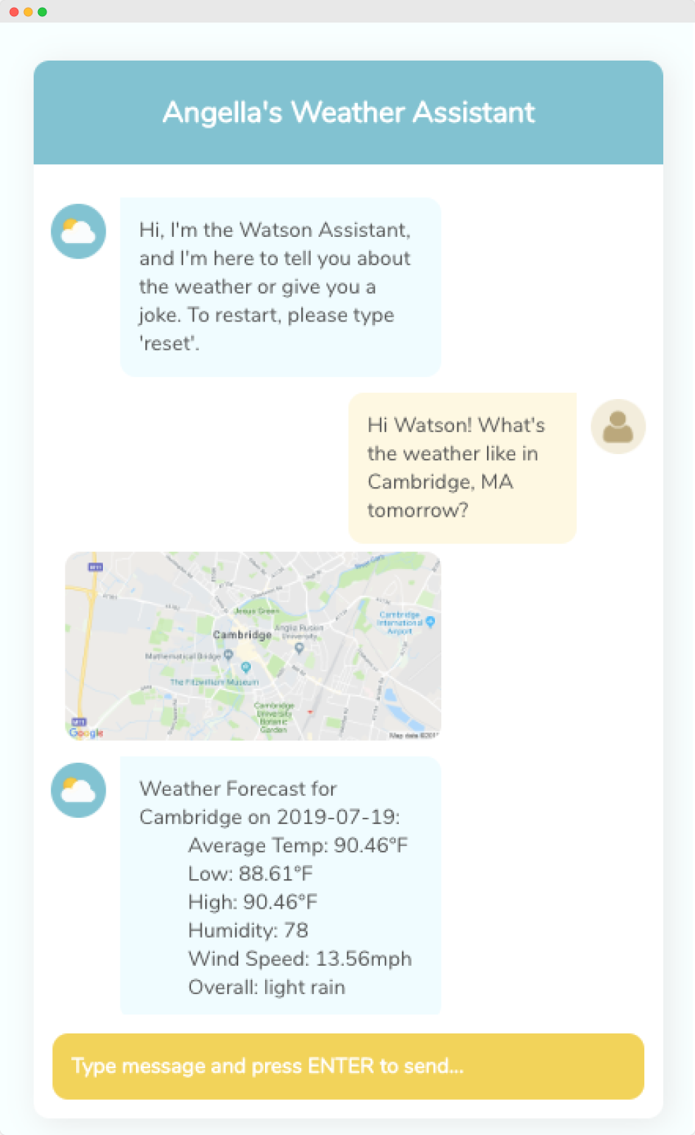 Weather buddy with React UI